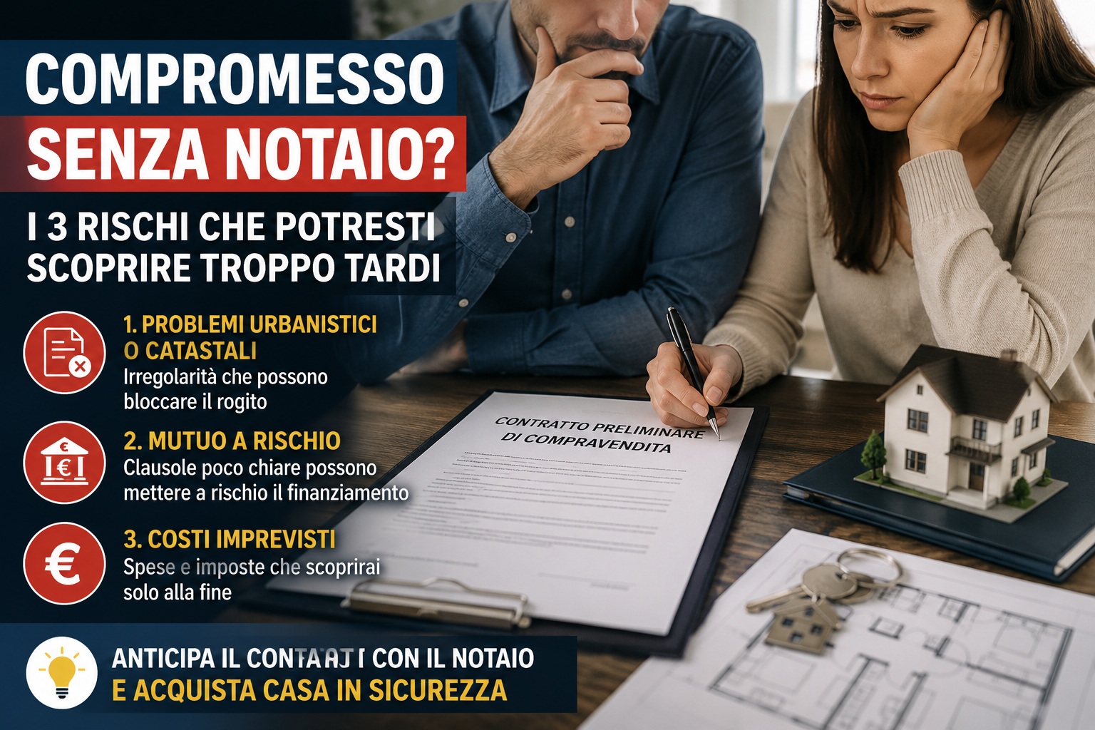 Compromesso senza notaio: 3 rischi che possono costarti tempo e denaro